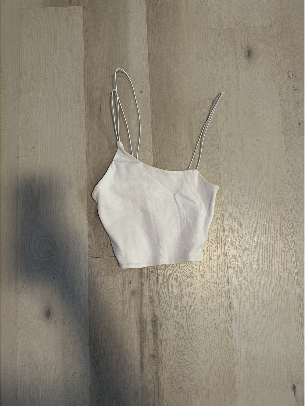 Zara white strappy crop top
